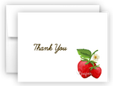 Strawberry Thank You Cards Note Card Stationery •  Flat or Folded Stationery Thank You Cards - Everything Nice