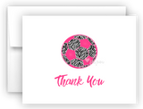 Zebra Soccer Ball Thank You Cards Note Card Stationery •  Flat or Folded Stationery Thank You Cards - Everything Nice