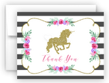 Unicorn k Thank You Cards Note Card Stationery •  Flat or Folded Stationery Thank You Cards - Everything Nice