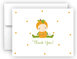 Pumpkin Baby Thank You Cards Note Card Stationery •  Flat or Folded Stationery Thank You Cards - Everything Nice