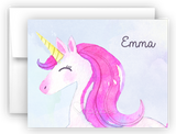 Unicorn r Thank You Cards Note Card Stationery •  Flat or Folded Stationery Thank You Cards - Everything Nice