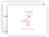 Arctic Fox Thank You Cards Note Card Stationery •  Flat or Folded Stationery Thank You Cards - Everything Nice