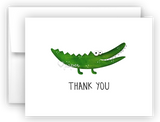 Alligator Thank You Cards Note Card Stationery •  Flat or Folded Stationery Thank You Cards - Everything Nice