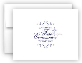 First Communion Thank You Cards Note Card Stationery •  Flat or Folded Stationery Thank You Cards - Everything Nice