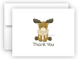 Moose Thank You Cards Note Card Stationery •  Flat or Folded Stationery Thank You Cards - Everything Nice