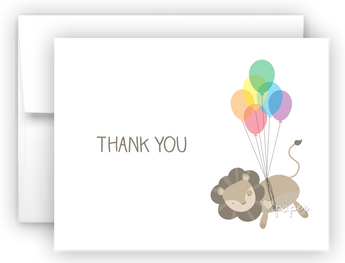 Lion Thank You Cards Note Card Stationery •  Flat or Folded Stationery Thank You Cards - Everything Nice