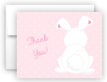 Bunny Rabbit b Thank You Cards Note Card Stationery •  Flat or Folded Stationery Thank You Cards - Everything Nice