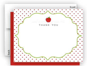Apple II Thank You Cards Note Card Stationery •  Flat Cards Stationery Thank You Cards - Everything Nice