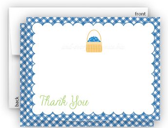 Blueberry Thank You Cards Note Card Stationery •  Flat Cards Stationery Thank You Cards - Everything Nice