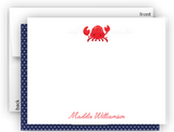 Crab b Thank You Cards Note Card Stationery •  Flat Cards Stationery Thank You Cards - Everything Nice
