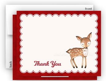Deer b Thank You Cards Note Card Stationery •  Flat Cards Stationery Thank You Cards - Everything Nice