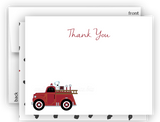 Firetruck b Thank You Cards Note Card Stationery •  Flat Cards Stationery Thank You Cards - Everything Nice