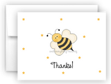 Bumble Bee II Printed Thank You Cards • Folded Flat Note Card Stationery Stationery Thank You Cards - Everything Nice