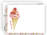 Ice Cream Thank You Cards Note Card Stationery •  Flat Cards Stationery Thank You Cards - Everything Nice