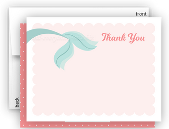 Mermaid p Thank You Cards Note Card Stationery •  Flat Cards Stationery Thank You Cards - Everything Nice