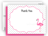 Pink Flamingo e Thank You Cards Note Card Stationery •  Flat Cards Stationery Thank You Cards - Everything Nice
