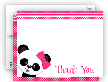 Panda Bear g Thank You Cards Note Card Stationery •  Flat Cards Stationery Thank You Cards - Everything Nice
