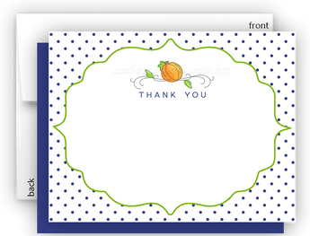 Pumpkin c Thank You Cards Note Card Stationery •  Flat Cards Stationery Thank You Cards - Everything Nice