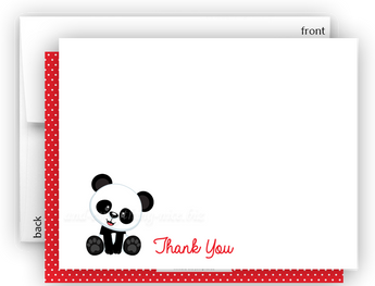 Panda Bear h Thank You Cards Note Card Stationery •  Flat Cards Stationery Thank You Cards - Everything Nice