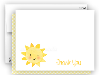 Sunshine c Thank You Cards Note Card Stationery •  Flat Cards Stationery Thank You Cards - Everything Nice