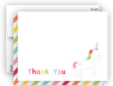 Rainbow Unicorn v Thank You Cards Note Card Stationery •  Flat Cards Stationery Thank You Cards - Everything Nice