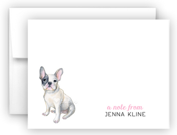 French Bulldog Thank You Cards Note Card Stationery •  Flat or Folded Stationery Thank You Cards - Everything Nice