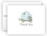 Blue Turtle Thank You Cards Note Card Stationery •  Flat or Folded Stationery Thank You Cards - Everything Nice