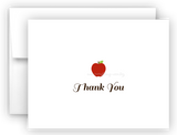 Apple Thank You Cards Note Card Stationery •  Flat or Folded Stationery Thank You Cards - Everything Nice