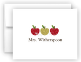 Apples Thank You Cards Note Card Stationery •  Flat or Folded Stationery Thank You Cards - Everything Nice