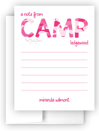 A Note from Camp Camo Thank You Cards Note Card Stationery •  Flat Cards Stationery Thank You Cards - Everything Nice