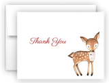 Deer Thank You Cards Note Card Stationery •  Flat or Folded Stationery Thank You Cards - Everything Nice