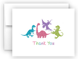 Dinosaur Thank You Cards Note Card Stationery •  Flat or Folded Stationery Thank You Cards - Everything Nice