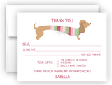 Dachshund Dog Thank You Cards Note Card Stationery •  Fill In the Blank Stationery Thank You Cards - Everything Nice