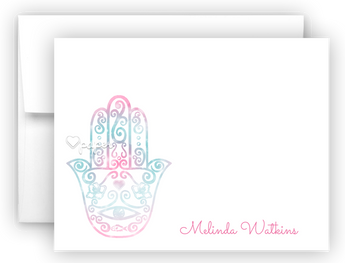Hamsa Thank You Cards Note Card Stationery •  Flat or Folded Stationery Thank You Cards - Everything Nice