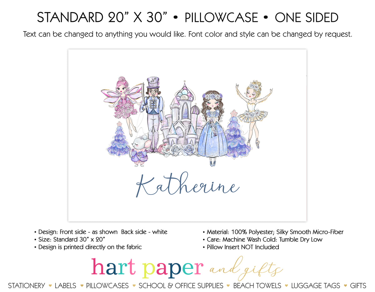 Nutcracker Ballet Personalized Pillowcase Pillowcases - Everything Nice