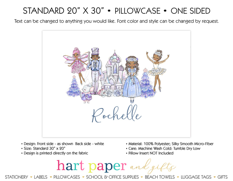Nutcracker African American Ballet Personalized Pillowcase Pillowcases - Everything Nice