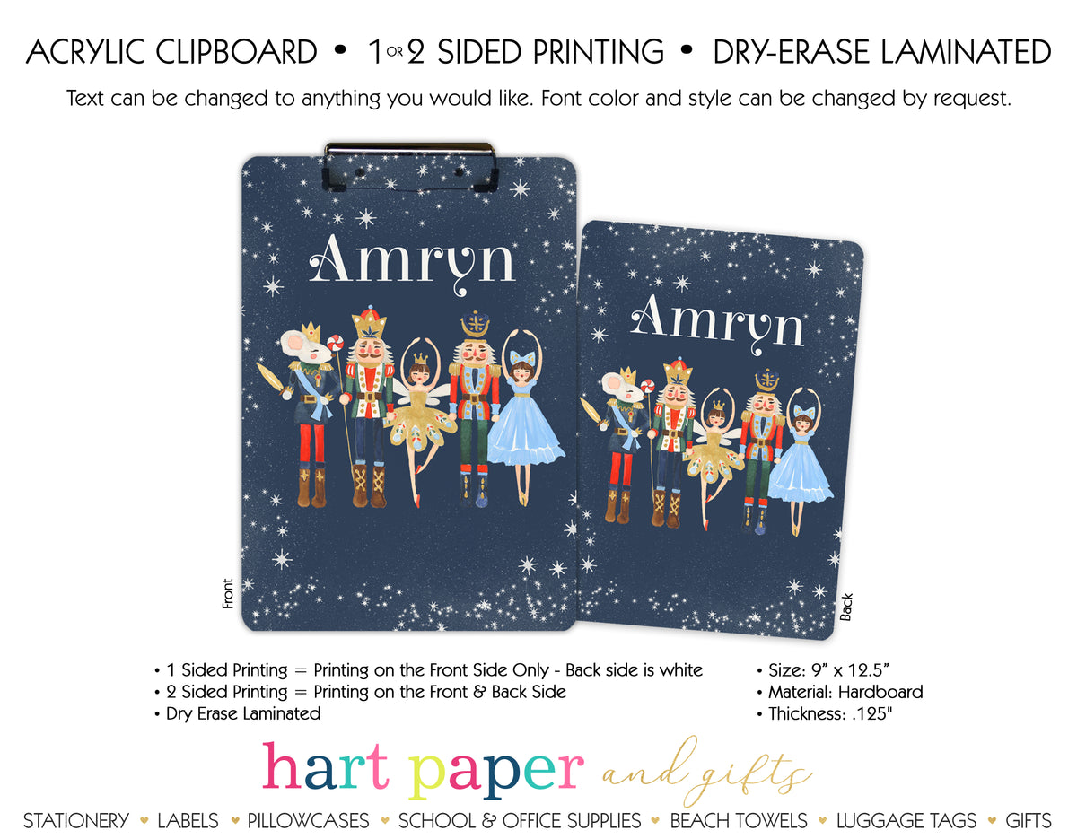 Nutcracker Personalized Clipboard School & Office Supplies - Everything Nice