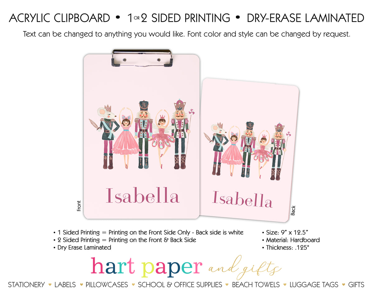 Nutcracker Personalized Clipboard School & Office Supplies - Everything Nice