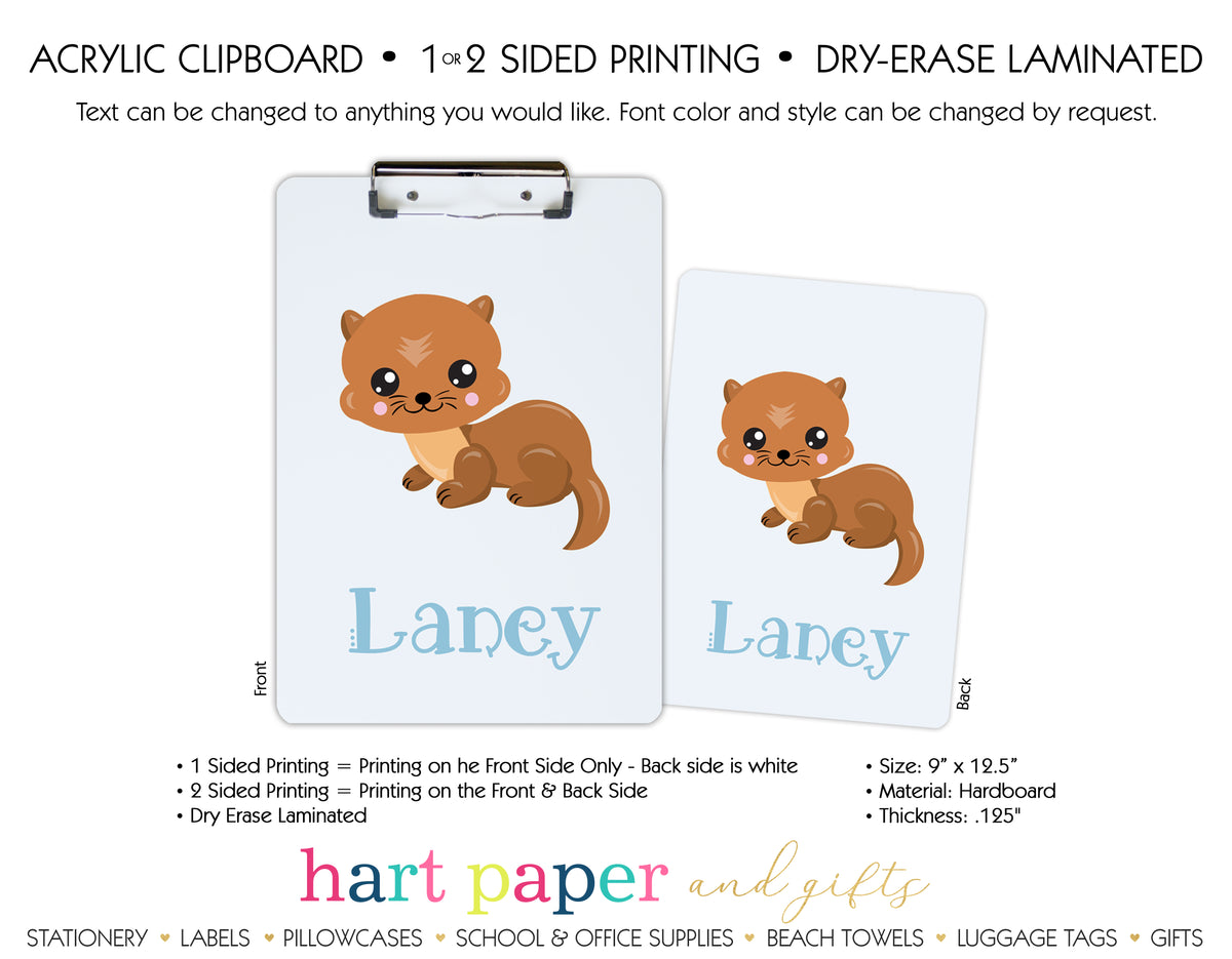 Otter Personalized Clipboard School & Office Supplies - Everything Nice