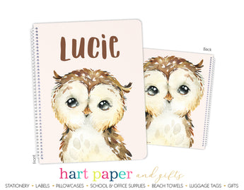 Owl Personalized Notebook or Sketchbook School & Office Supplies - Everything Nice