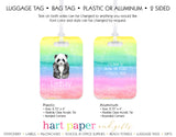 Panda Bear Rainbow Luggage Bag Tag School & Office Supplies - Everything Nice