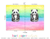 Rainbow Panda Bear Personalized Notebook or Sketchbook School & Office Supplies - Everything Nice