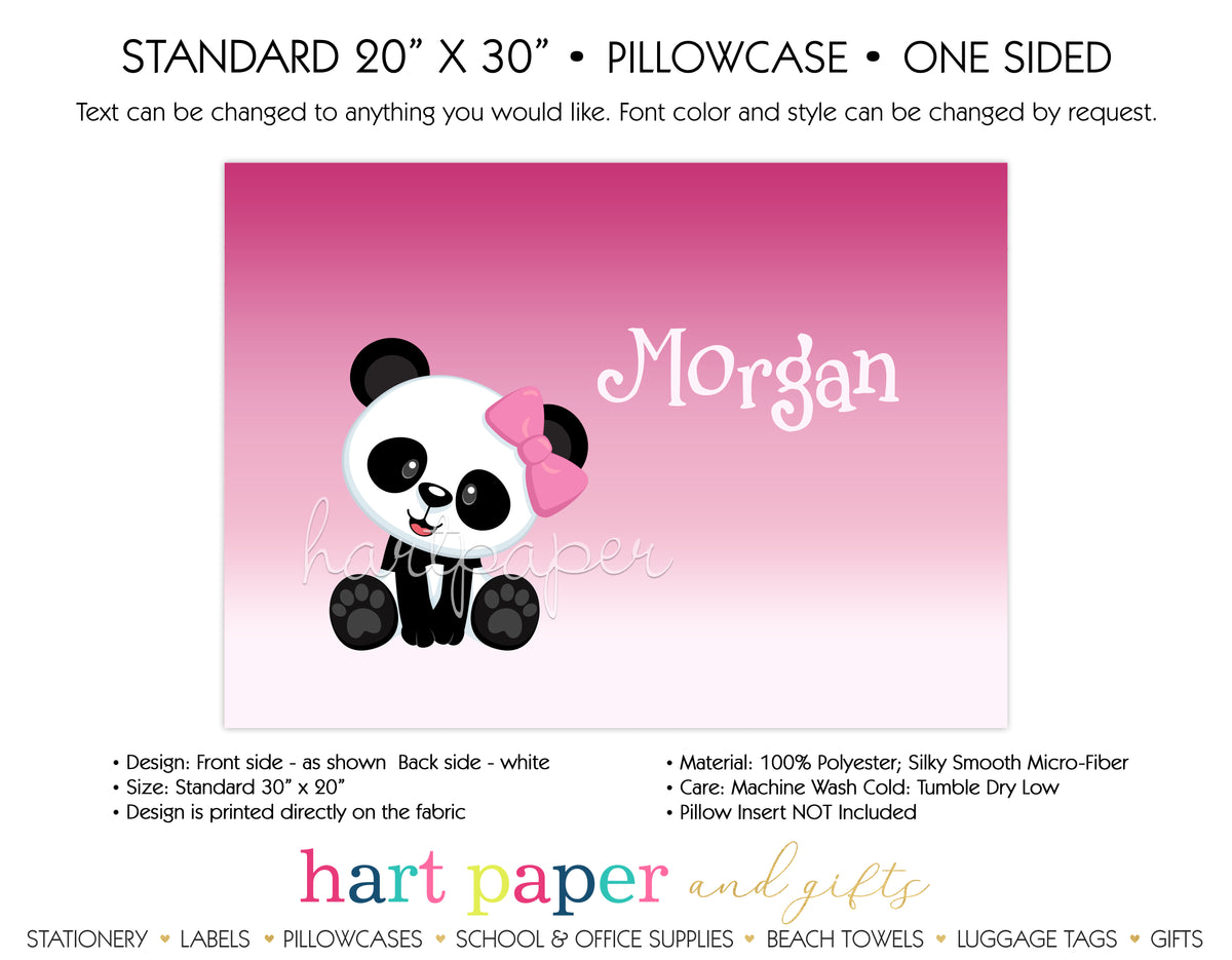 Panda Bear Personalized Pillowcase Pillowcases - Everything Nice
