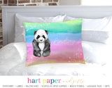 Rainbow Panda Bear Personalized Pillowcase Pillowcases - Everything Nice