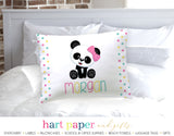 Polka Dot Panda Bear Personalized Pillowcase Pillowcases - Everything Nice