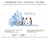 Penguins Personalized Pillowcase Pillowcases - Everything Nice