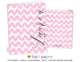 Pink Chevron Personalized 2-Pocket Folder School & Office Supplies - Everything Nice