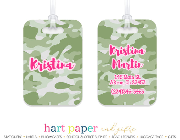 Camouflage Camo Luggage Bag Tag School & Office Supplies - Everything Nice
