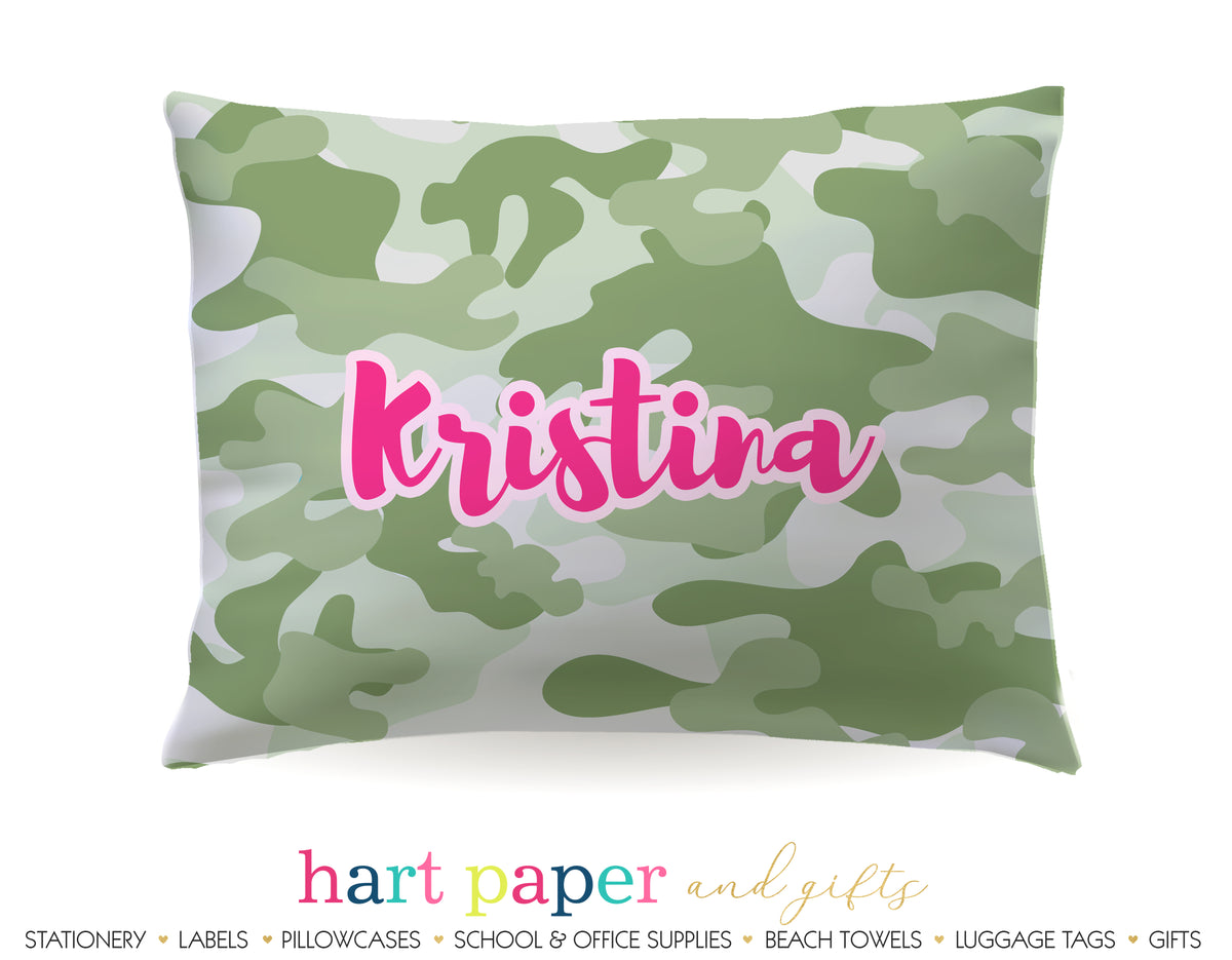 Camo Camouflage Personalized Pillowcase Pillowcases - Everything Nice