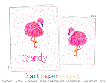 Pink Flamingo Personalized 2-Pocket Folder School & Office Supplies - Everything Nice